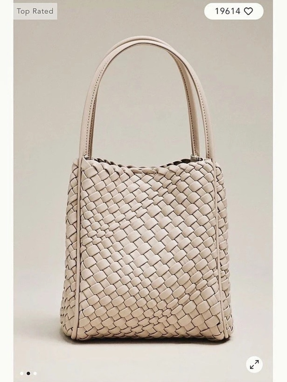 Anthropologie Hollace Tote: Woven Mini Edition in Cream
